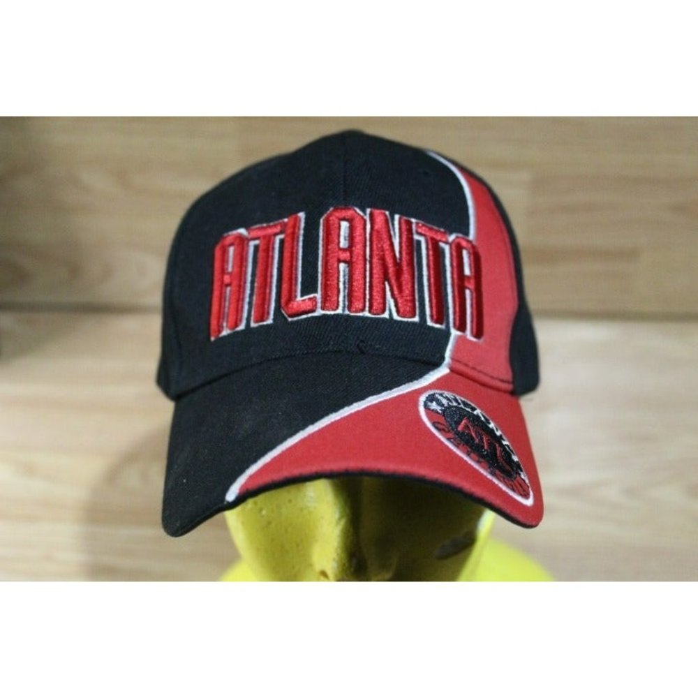 Atlanta Black & Red Strapback Hat W/ Embroidered ATL Patch